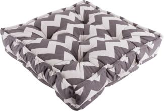 GO-DE Bodenkissen 60 cm x 60 cm x 12 cm, grau 70% Baumwolle/30% Polyester Kissen