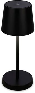BRILONER – LED Tischlampe Kabellos, Dimmbare Nachttischlampe Touch, Schreibtischlampe, Leselampe, Tischleuchte Outdoor und Indoor, USB-C, Camping Lampe, Warmweißes Licht, Schwarz