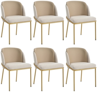 MODFU Esszimmerstuhl Küchenstuhl,Loungesessel,Kosmetikstuhl (6 St Modern Esszimmerstuhl mit ergonomischer Rückenlehne, verstellbaren Füßen und Massivholzrahmen, 6 St), mit Schrägstuhlbein und Verstellbare Füße