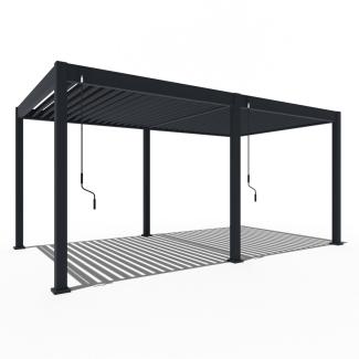 Weide Classic | Pergola Aluminium freistehend | 3 x 5,3 M | Lamellendach anthrazit