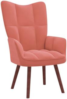 vidaXL Relaxsessel Rosa Samt [328055]