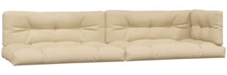 vidaXL Palettenkissen 5-tlg.,Stoff, Beige
