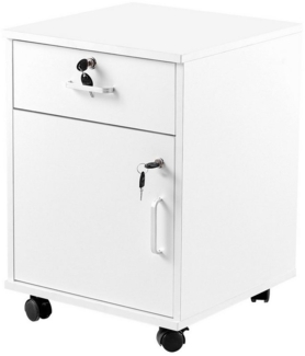 Ofcasa Aktenschrank Rollcontainer Schrank (1er Set) Abschließbar mit 1 Schubladen Aktenschrank unter Schreibtisch