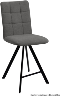 Thekenstuhl drehbar (6er-Set) Destiny 47x108x60 Schwarz/Grau