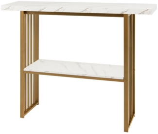KOMFOTTEU Konsolentisch Flurtisch, mit Metallgestell, 120 x 29,5 x 92,5 cm