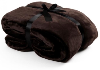 Estexo Kuscheldecke, Flanell Polyester, Braun, 220x240 cm