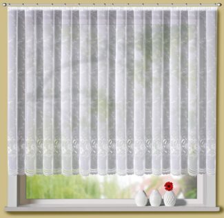 Stickereien Plauen Gardine Luisa, Kräuselband (1 St), transparent, veredelt mit echter Plauener Spitze Stickerei