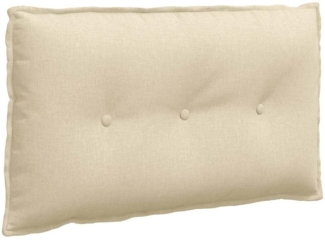 vidaXL Rückenkissen Creme 80 x 19 x 50 cm Stoff 42014708