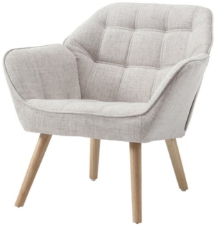 WAHSON OFFICE CHAIRS Ohrensessel mit Massivholz-/Metallbeinen Moderner Sessel aus Leinen/Samt