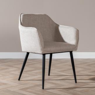 Bronx71 Esszimmerstuhl Ciara Leinen taupe