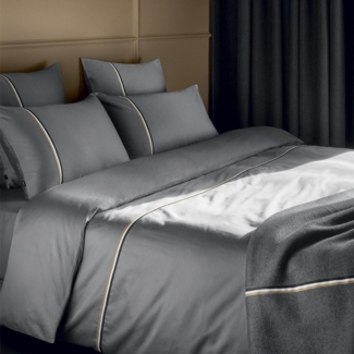 Hugo Boss Home Satin Bettwäsche Linea|135x200 cm + 80x80 cm| horizon