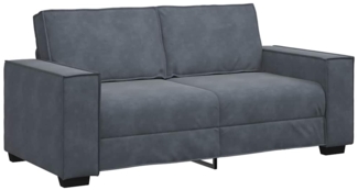 vidaXL 2-Sitzer-Sofa Dunkelgrau 140 cm Samt 4105021