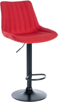 DELUKE® Barhocker RIO - Rot, Stoff, Schwarz Barhocker mit Lehne Barstuhl Tresenhocker Tresenstuhl Kneipenhocker Kneipenstuhl