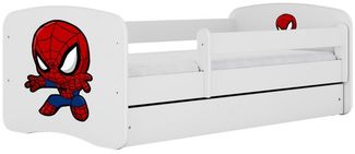 Raumhirsch Furniture Kinderbett 70x140, 80x160, 80x180 cm - Komplettset mit Matratze & Schublade (Bett für Mädchen, Einzelbett für Kinder von 2-12 Jahren, Rausfallschutz und Lattenrost), verschiedene Farben & Designs