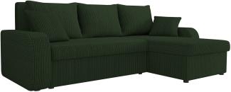 'Kris' Ecksofa Cord, Grün