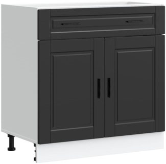 vidaXL Küchenunterschrank Porto Schwarz Holzwerkstoff 853978