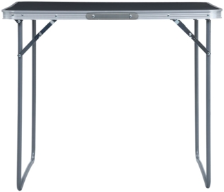 vidaXL Campingtisch mit Metallgestell Klappbar 80x60 cm Grau 48171