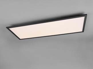 LED Deckenleuchte ALPHA Schwarz Panel rechteckig 80x29cm, 5cm ultra slim