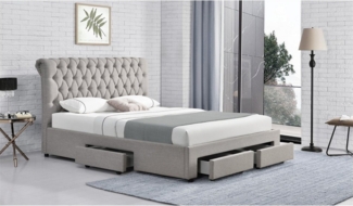 HTI-Living Bett Bett mit Stauraum 180x200 (Stück, 1-tlg, 1x Bett Claire 180 mit Lattenrost, ohne Matratze und Dekoration), Doppelbett mit Knopfsteppung