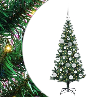 vidaXL Künstlicher vorbeleuchteter Weihnachtsbaum Grün 120 cm 3396741