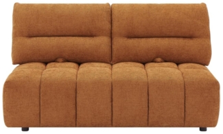 Vente-unique - Sofa 2-Sitzer mit verstellbarer Rückenlehne - Strukturstoff - Terracotta - APOLIU