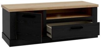 FORTE Lowboard DURO, Cabezone Eiche Dekor, Riviera Eiche Dekor, 1 Tür, 1 Schublade, B 140 x H 52 x T 52 cm