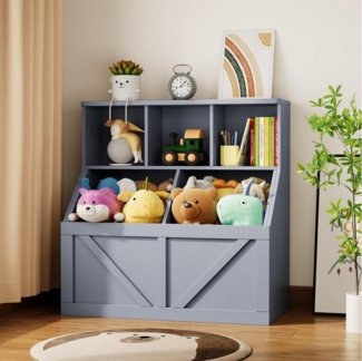 GarveeMore Kinderregal Bücherregal Kinder Spielzeugregal 90x42x92cm