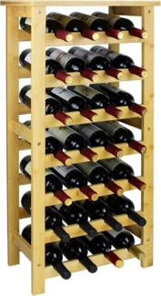 Weinregal Bambus 28 Flaschen freistehend Küche Bar Natural