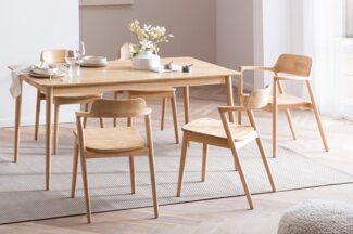 Tisch Scandi Blonde 160 x 90 x 75 cm Sungkaiholz Natur