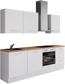 IMPULS KÜCHEN Küchenzeile "Kopenhagen", Ausrichtung wählbar, Schubkästen mit Soft-Close, vormontiert, wahlweise mit E-Geräten, Breite 220 cm