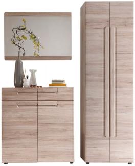 Garderobe Set Malea Eiche San Remo 3-teilig 170 x 191 cm