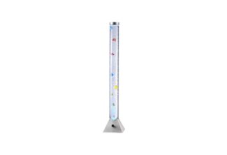 SellTec Stehlampe LED Wassersäule Sprudelsäule AVA, Farbwechselsteuerung (RGB-Farbmanagement), Schnurschalter, 12xLED/0,06W/RGB, Farbwechsel, Sprudelsäule mit 10 Fischen, RGB Dekolampe