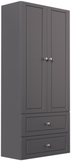 Badezimmer Hochschrank XL Cottage 176x80cm Anthrazit : Anthrazit