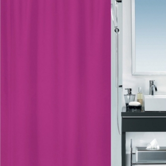 spirella Duschvorhang ALEA Breite 180 cm, Anti-Schimmel Textil-Duschvorhang, Polyester, 180x200 cm, waschbar