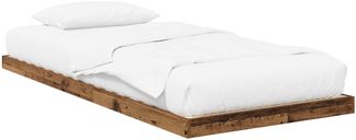 vidaXL Bodenbettrahmen, Altholz Braun, 96,5x200 cm