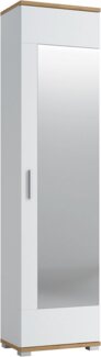 Garderobenschrank Halver / Hola, Holzwerkstoff, Weiß, Holzfarben, 50 x 199 x 34 cm