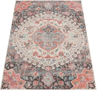 Paco Home Teppich Torres 271, rechteckig, Höhe: 8 mm, Kurzflor, Orient-Optik, Vintage Design, In- und Outdoor geeignet