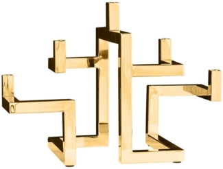 riess-ambiente Kerzenhalter ABSTRACT 50cm gold · Kerzenständer aus Metall im geometrischen Design (Einzelartikel, 1 St), Dekoration · für Stabkerzen · Accessoire für Wohnzimmer, Flur & Co.