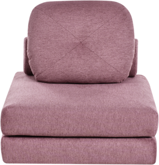 1-Sitzer Bodensofa Stoff rosa mit Schlaffunktion OLDEN