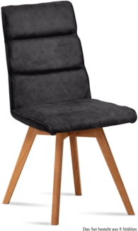 Esszimmerstuhl (8er-Set) Dixie 47 x 92 x 60 Eiche geölt/Anthrazit