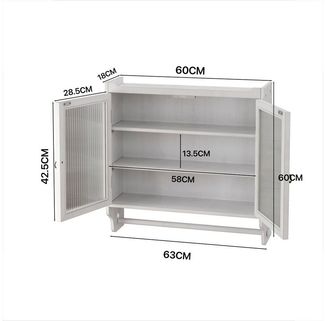 Celya Wandhängeschrank Glas-Wandregal, Hängeschrank küche, 63cm Wandregal mit Handtuchhalter für Küche und Esszimmer
