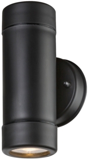 Wandleuchte, 2 Flammig, Up & Down, IP44, schwarz