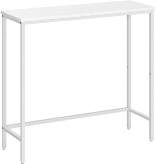 HOOBRO Schmaler Konsolentisch Weiß 75 cm für kleinen Raum Flur EWW75XG01
