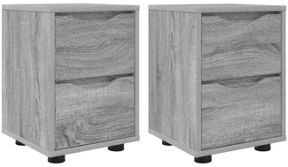 vidaXL Nachttische 2 pcs Graues Sonoma 30,5 x 30 x 43 cm Holzwerkstoff 888810