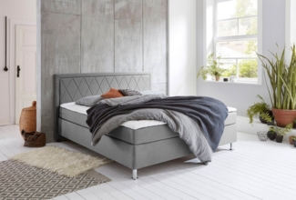 ATLANTIC home collection Boxbett Helen, Tonnentaschenfederkern-Matratze und Topper, wahlweise mit Bettkasten