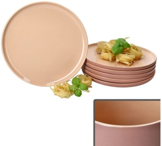 Ritzenhoff 6x Jasper Speiseteller Ø25,4cm Puder Steingut 6 Personen Essteller