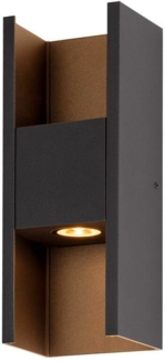 SLV FLATT II, Wandaufbauleuchte, PHASE, 2700 K, 9.5 W, schwarz - Stand-, Wand- und Deckenleuchten (Outdoor)