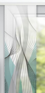 Neusser Collection Flächenvorhang Waves petrol, 60 x 280 cm