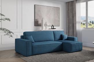 Compleo Ecksofa TOKYO, L-form Ecke, mit universelle Ottomane und Schlaffunktion, Cord