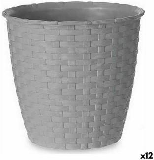 Blumentopf Stefanplast Grau Kunststoff 14 x 13 x 14 cm (12 Stück)